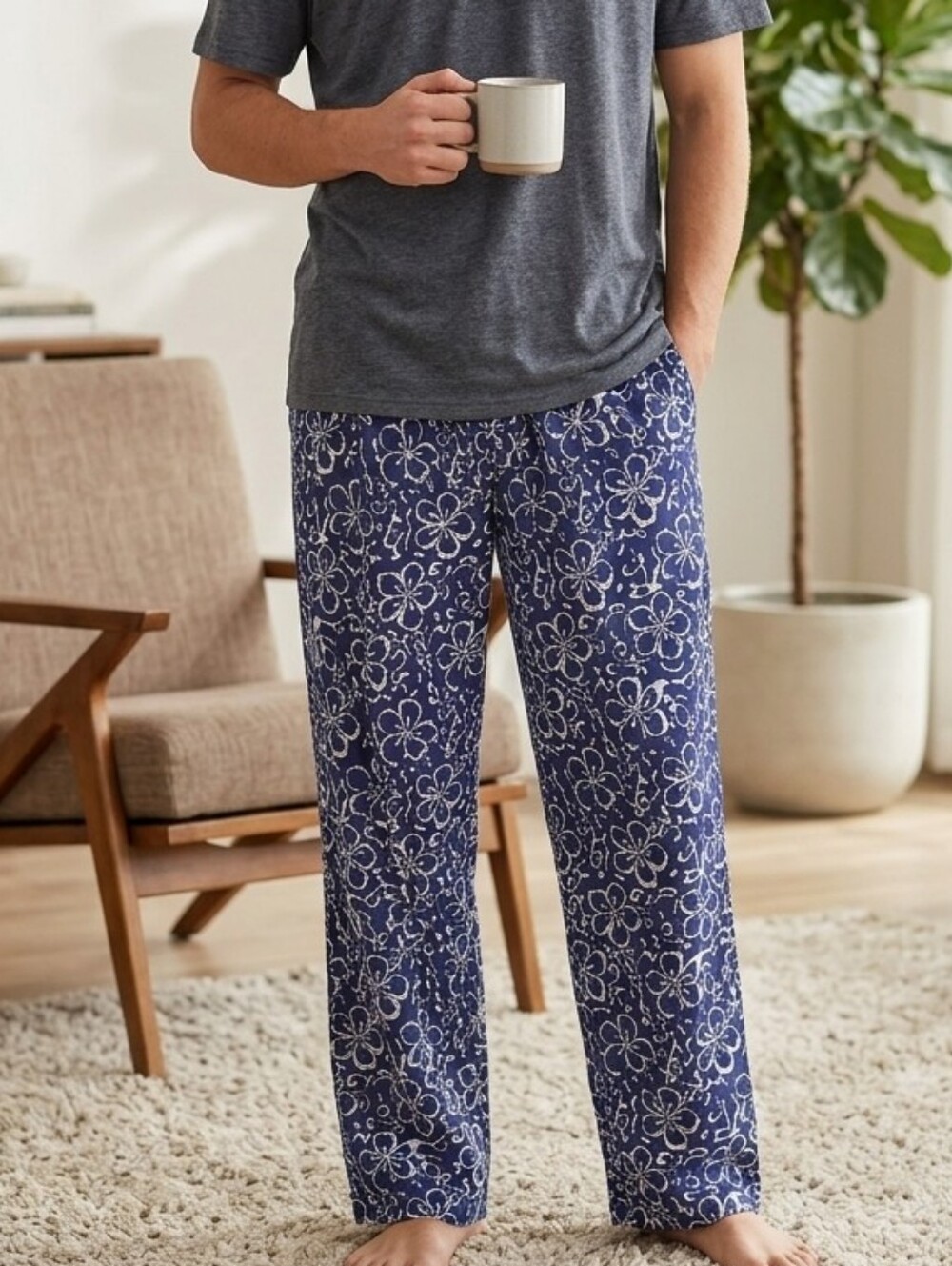 Polo Ralph Lauren Mens Pullon Drawstring Pajama Pants Size XL Floral Tropical